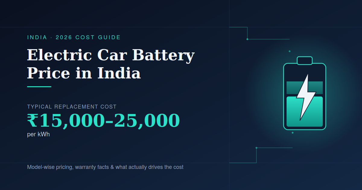 ev car battery price in india